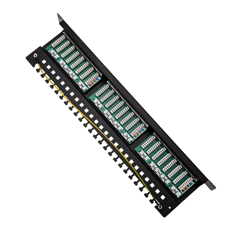 Патч-панель 19" 1U, CAT 5e, 24 порта RJ-45, экранированная, Dual IDC REXANT — фото
