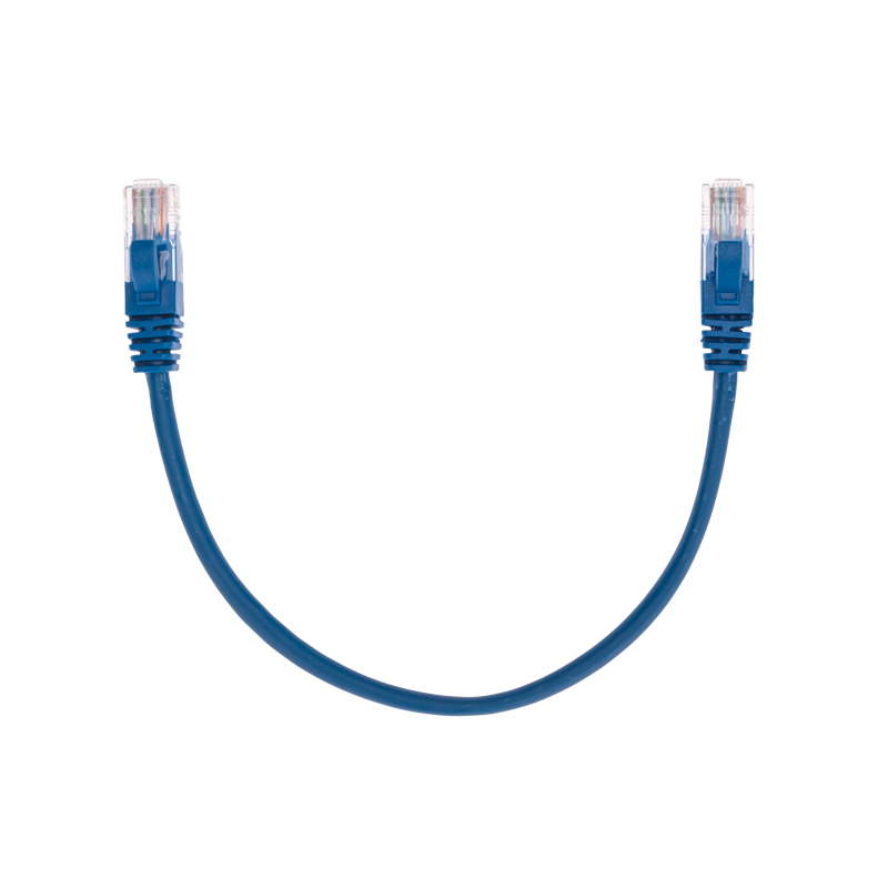 Шнур коммутационный патч-корд U/UTP, CAT 5e, RJ45-RJ45, 26AWG, LSZH, синий, 0,3м REXANT — фото
