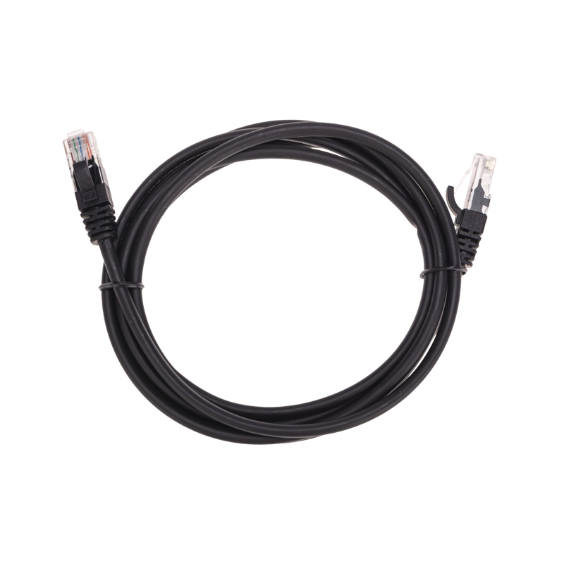 Шнур коммутационный патч-корд U/UTP, CAT 5e, RJ45-RJ45, 26AWG, LSZH, черный, 2м REXANT — фото