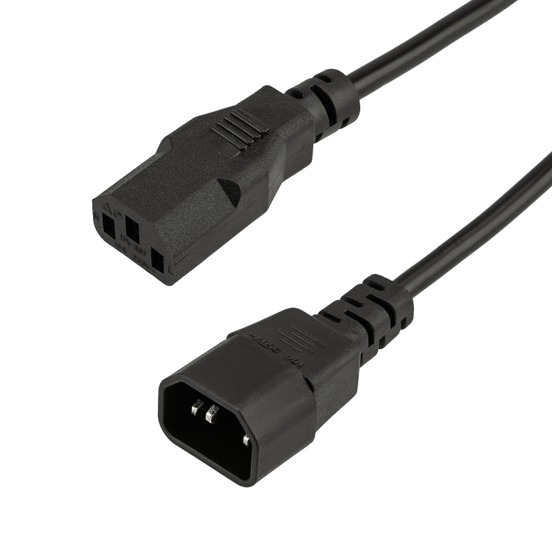 Шнур сетевой, разъем IEC 320 C13 – разъем IEC 320 C14, кабель 3x0,75 мм², длина 1,5м REXANT