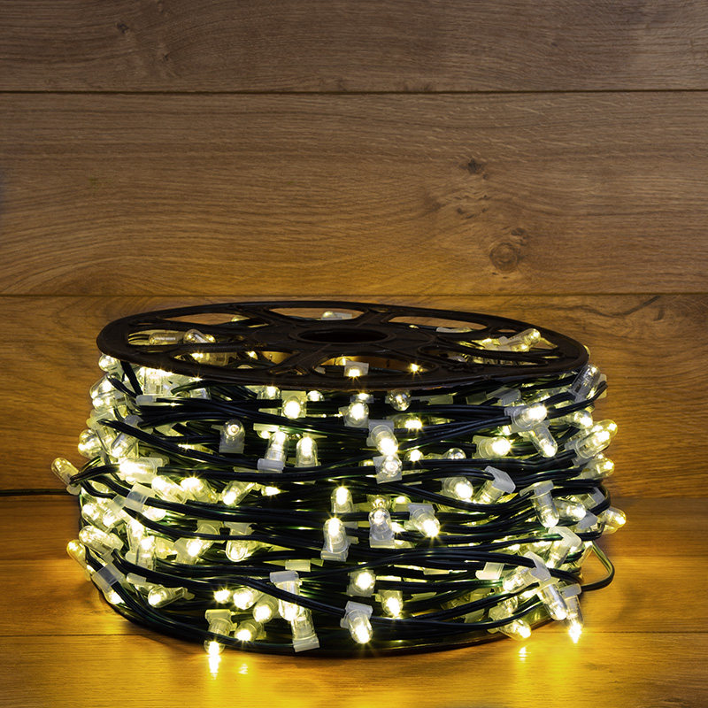 Гирлянда LED Clip Light 12V шаг 150 мм, цвет диодов ТЕПЛЫЙ БЕЛЫЙ, Flashing (Белый) — фото