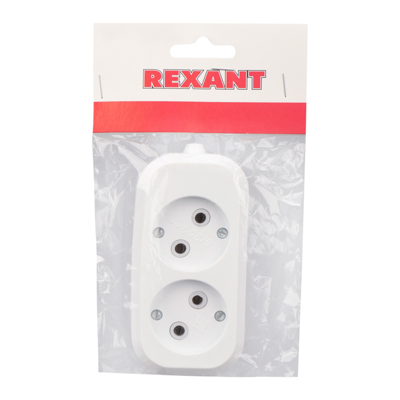 Колодка 2 гнезда без заземления REXANT — фото