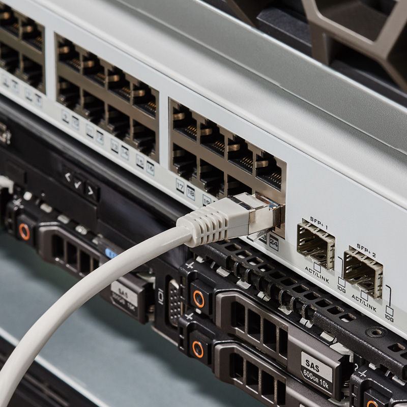 Шнур коммутационный патч-корд F/UTP RJ45-RJ45, CAT 5e, LSZH серый, 2м REXANT — фото