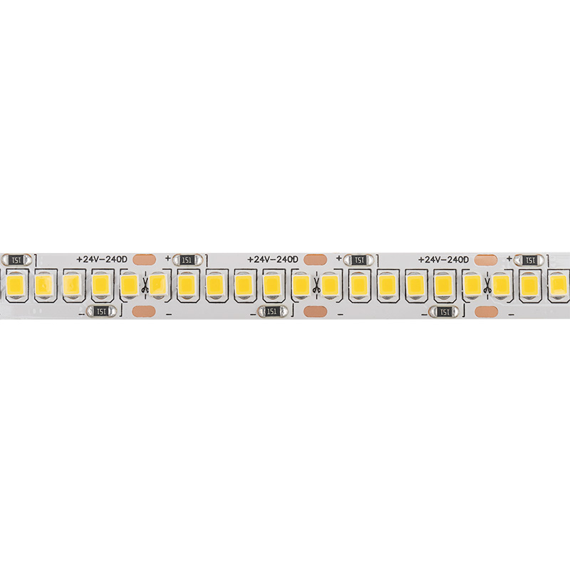 Лента светодиодная 24В, SMD2835, 19,2Вт/м, 240 LED/м, 3000К, 15мм, 5м, IP20 LAMPER — фото