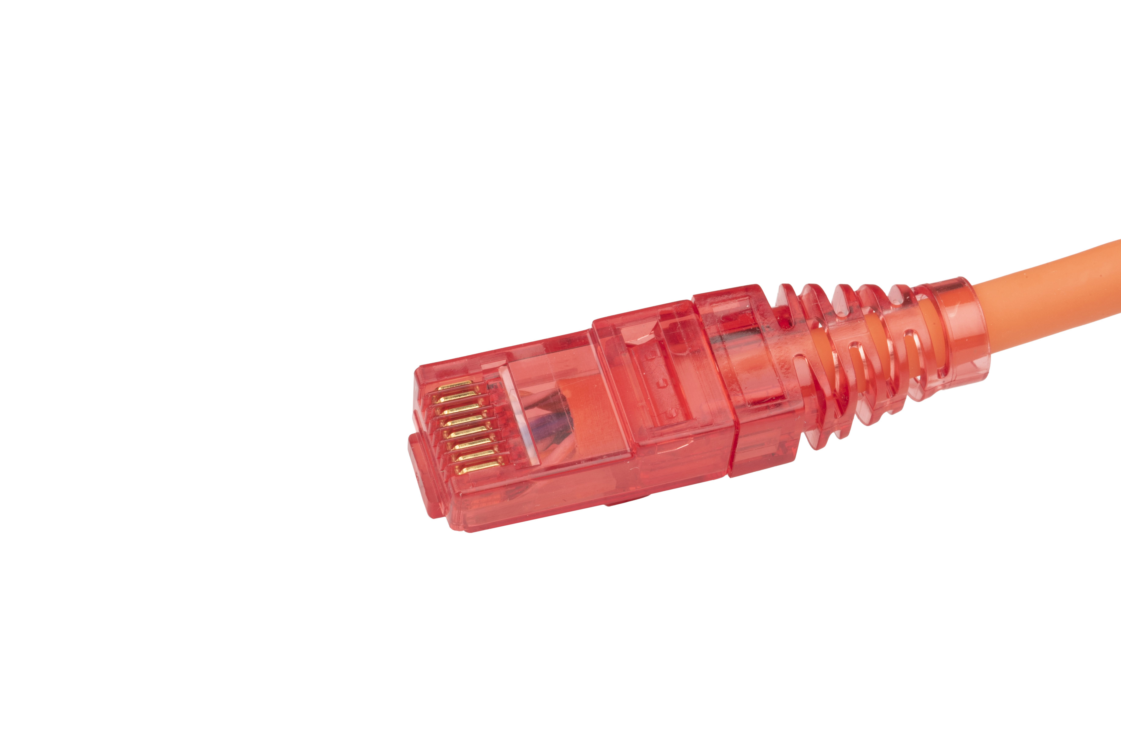 Hyperline PC-LPM-UTP-RJ45-RJ45-C5e-5M-LSZH-OR Патч-корд RJ-45/RJ-45, неэкранированный U/UTP, категория 5e (100% Fluke Component Tested), 24AWG, LSZH, 5 м, оранжевый — фото