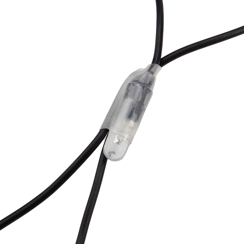 Гирлянда светодиодная Сеть 2х0,7м 176 LED КРАСНЫЙ/СИНИЙ черный ПВХ IP65 свечение с динамикой 230В контроллер в комплекте NEON-NIGHT — фото