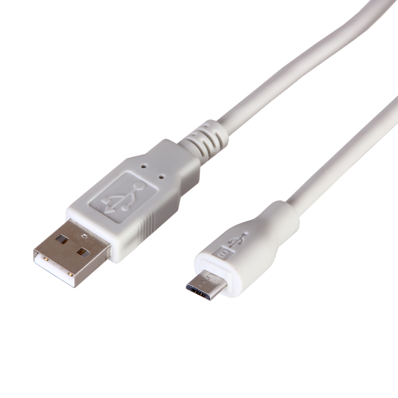 Кабель USB-A – micro USB, 1А, 3м, серый REXANT — фото