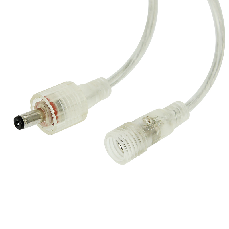 Соединительный кабель 2-контактный (2pin) герметичный (IP67) 2х0.35мм² прозрачный REXANT — фото