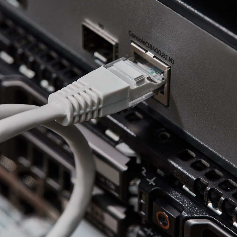 Шнур коммутационный патч-корд U/UTP RJ45-RJ45 CAT 5e, PVC, серый, 0,5м REXANT — фото