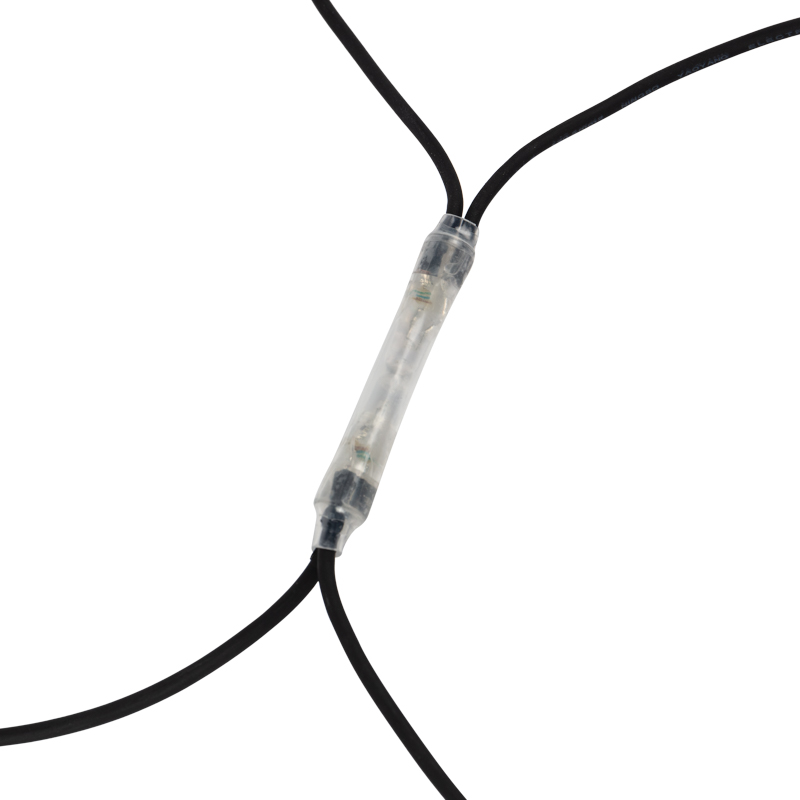 Гирлянда светодиодная Сеть 2x4м 560 LED БЕЛЫЙ черный каучук IP67 постоянное свечение 230В блок в комплекте NEON-NIGHT — фото