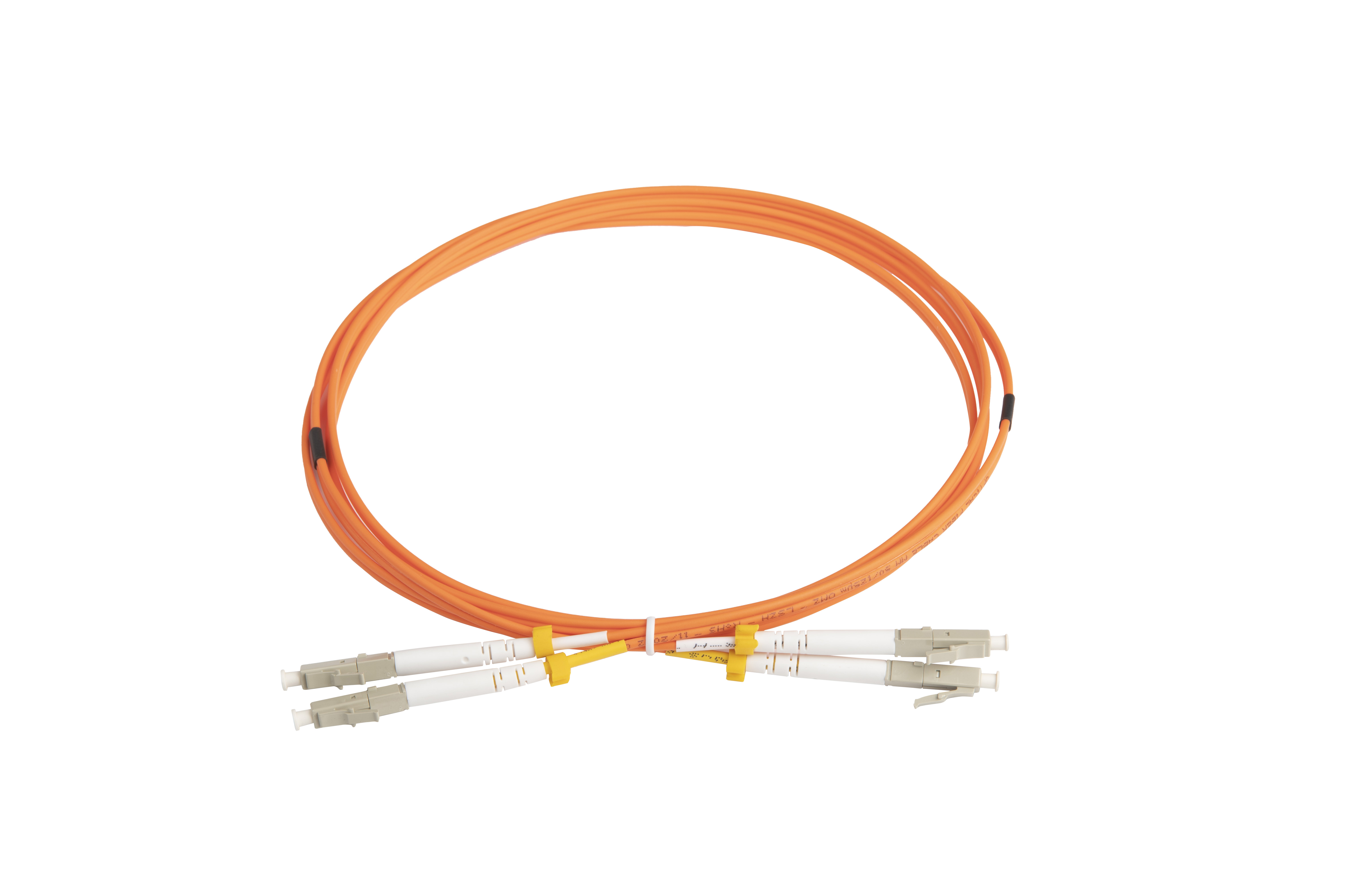 Hyperline FC-D2-50-LC/UR-LC/UR-H-2M-LSZH-OR Патч-корд волоконно-оптический (шнур) MM 50/125 (OM2), LC-LC, UPC, duplex, 2.0 мм, LSZH, 2 м (замена FC-D2-50-LC/PR-LC/PR-H-2M-LSZH-OR)