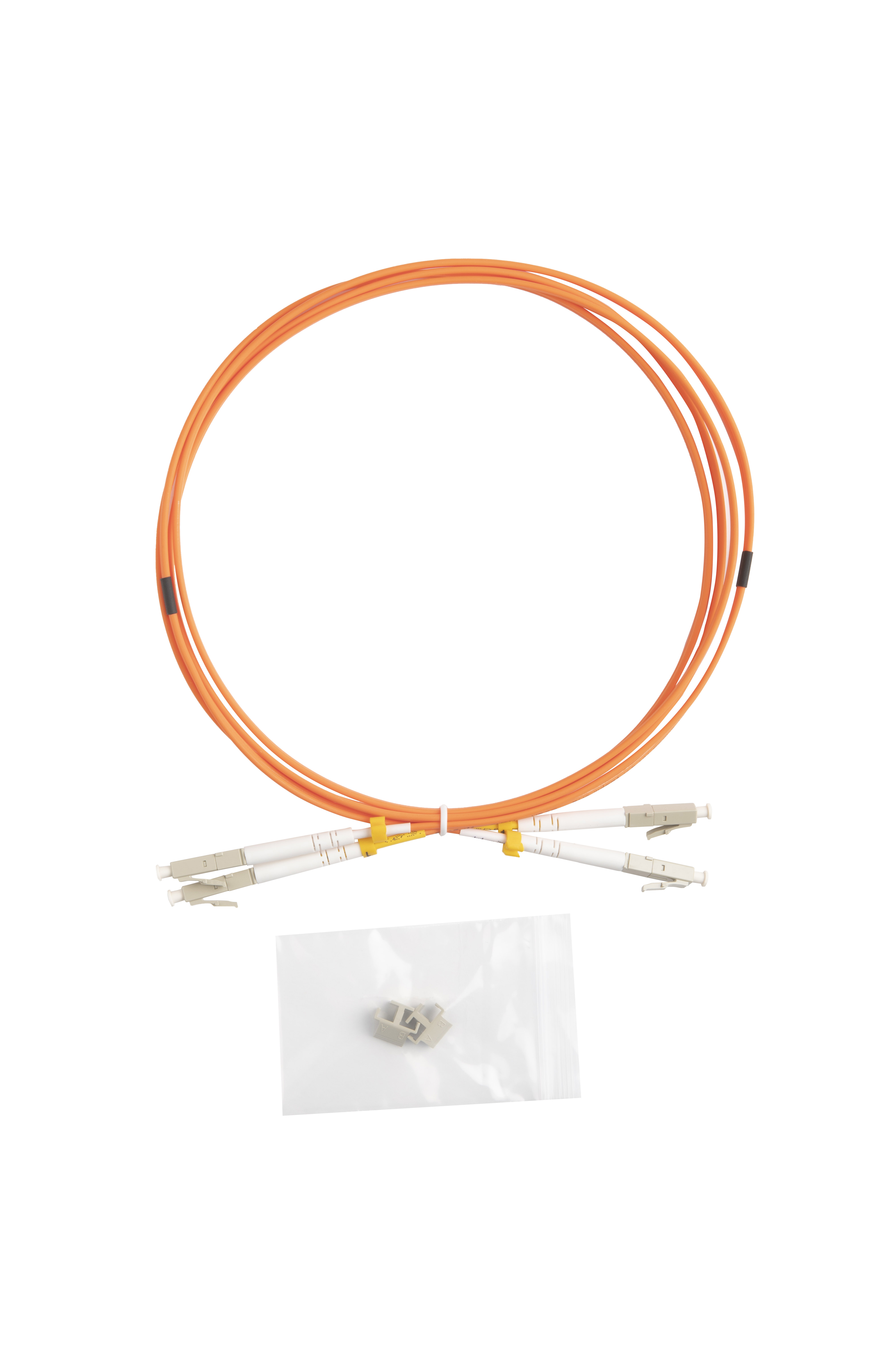Hyperline FC-D2-50-LC/UR-LC/UR-H-2M-LSZH-OR Патч-корд волоконно-оптический (шнур) MM 50/125 (OM2), LC-LC, UPC, duplex, 2.0 мм, LSZH, 2 м (замена FC-D2-50-LC/PR-LC/PR-H-2M-LSZH-OR) — фото