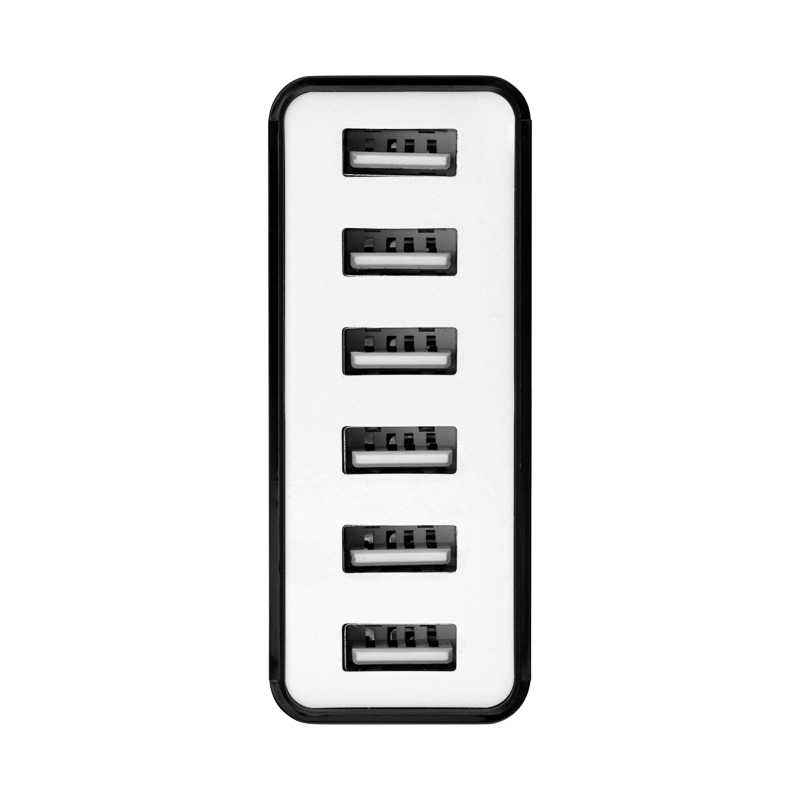 Сетевое зарядное устройство 6хUSB, 1000мА, черное REXANT — фото