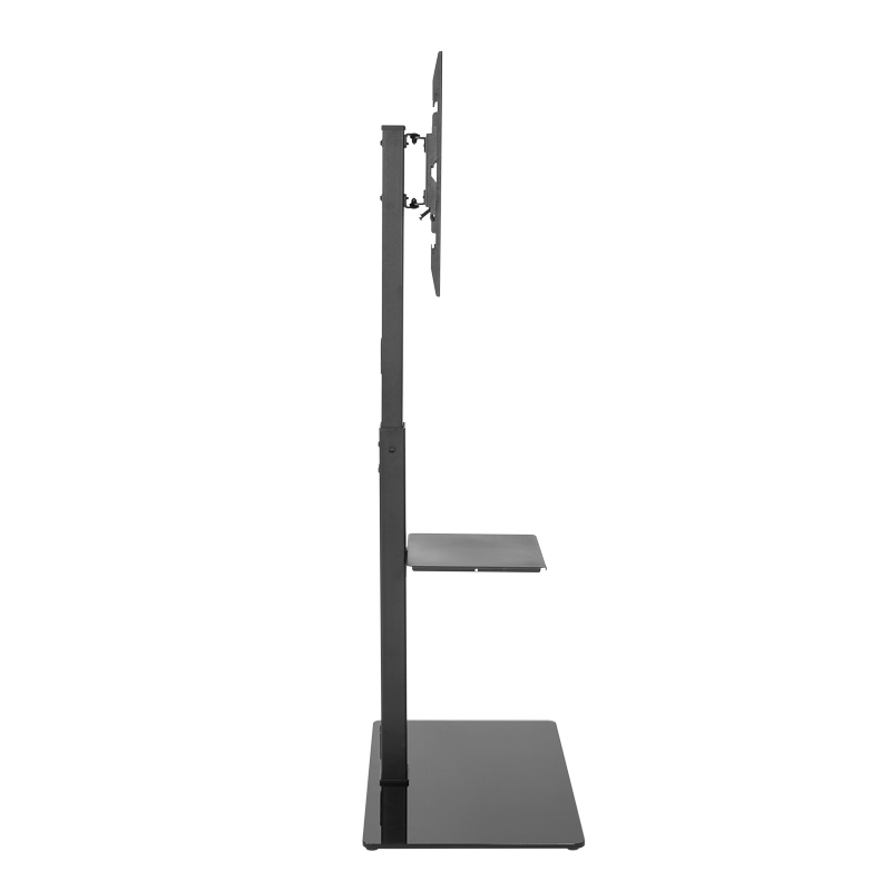 Напольная стойка с кронштейном для телевизора 32"-55", с дополнительной полкой для медиаоборудования REXANT — фото