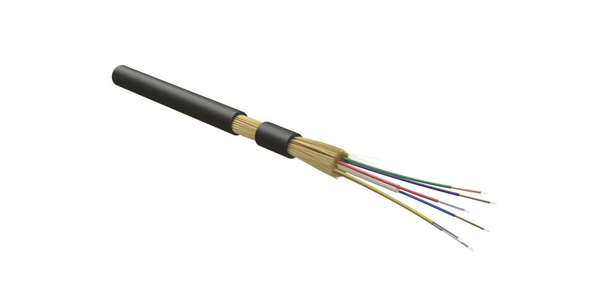 Hyperline FO-MB-IN/OUT-50-24-LSZH-BK Кабель волоконно-оптический многомодовый 50/125 (OM2), 24 волокна, безгелевые микротрубки 1.06 мм (micro bundle), LSZH, нг(А)-HF, внутренний/внешний -40°C – +70°C, черный
