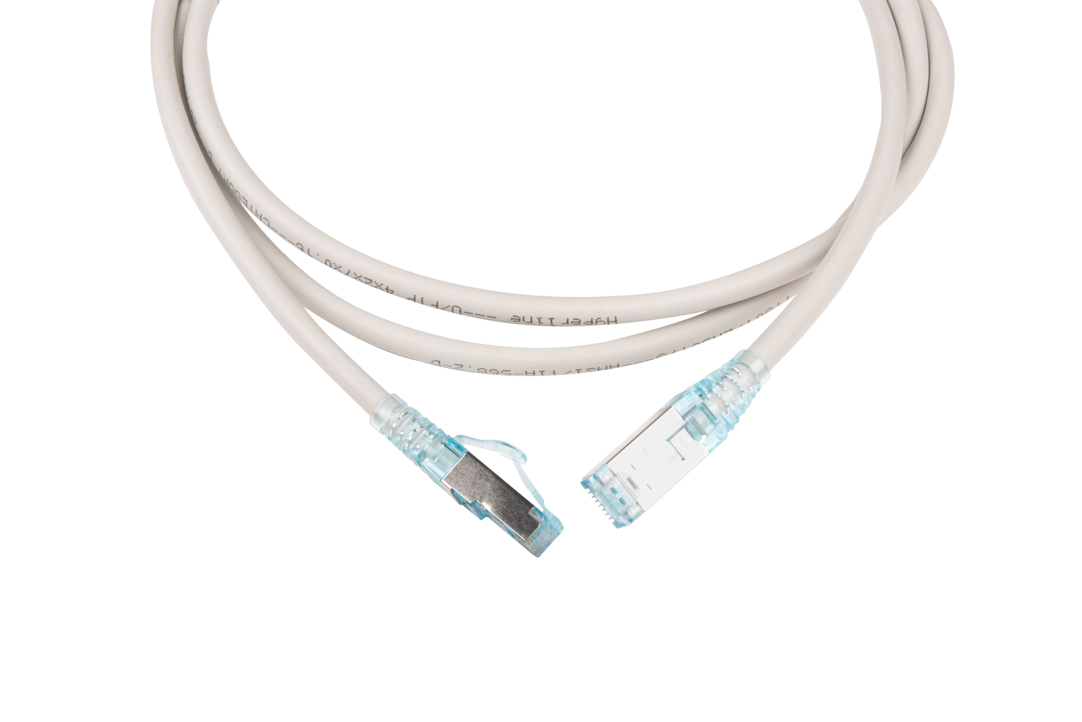 Hyperline PC-LPM-STP-RJ45-RJ45-C6-1.5M-LSZH-GY Патч-корд RJ-45/RJ-45, экранированный U/FTP, категория 6 (100% Fluke Component Tested), 26AWG, LSZH, 1.5 м, серый — фото