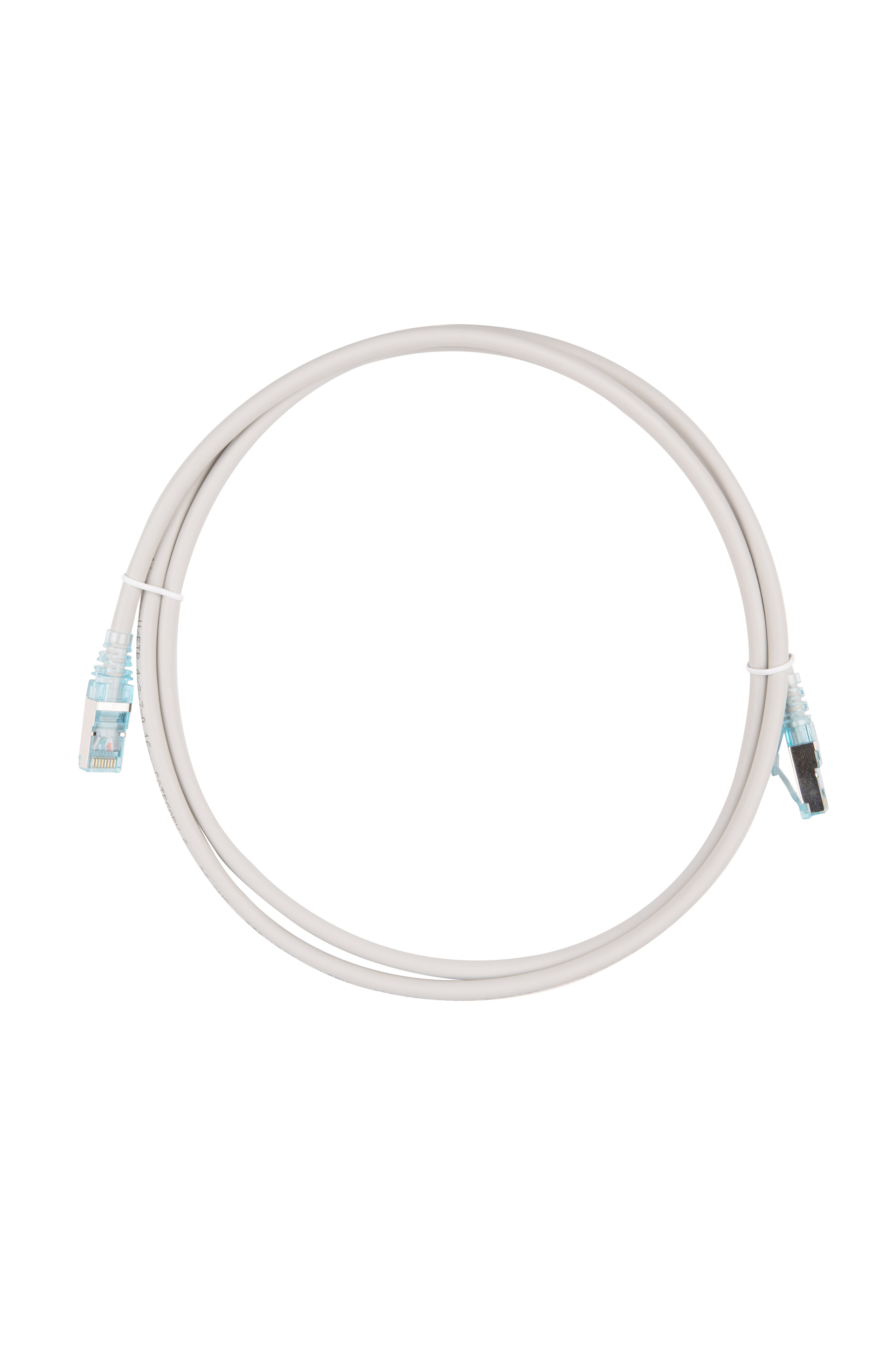 Hyperline PC-LPM-STP-RJ45-RJ45-C6-1.5M-LSZH-GY Патч-корд RJ-45/RJ-45, экранированный U/FTP, категория 6 (100% Fluke Component Tested), 26AWG, LSZH, 1.5 м, серый — фото