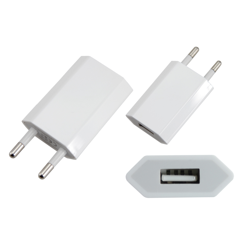 Сетевое зарядное устройство USB белое (СЗУ) (5В, 1000мА) REXANT