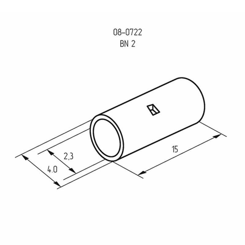 Соединительная гильза L-15мм, 1,5-2,5мм² (ГМЛ (DIN) 2,5) REXANT — фото