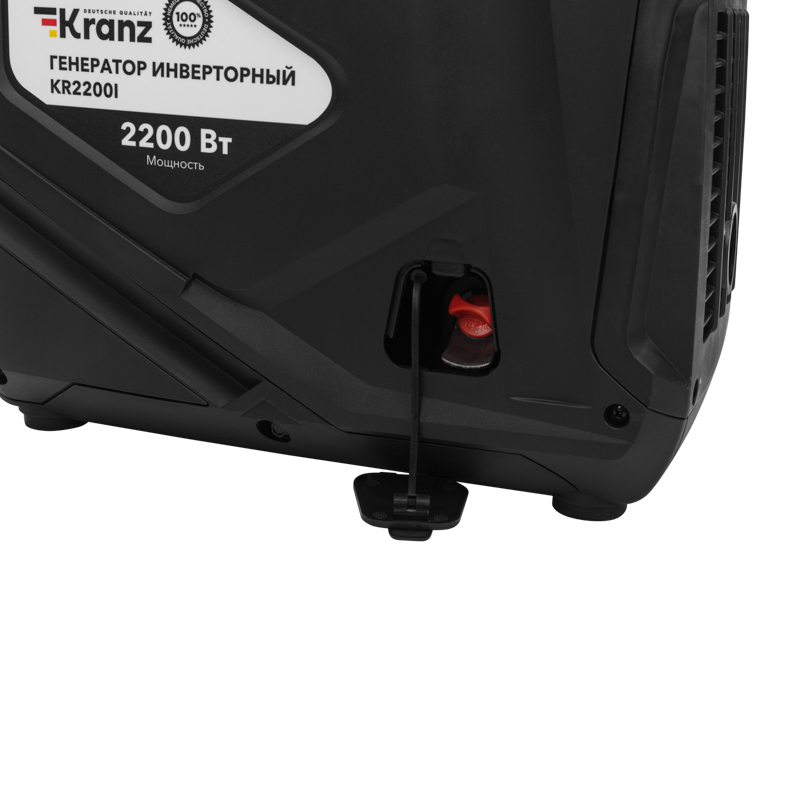 Генератор инверторный KR2200I, 2,2кВт, 230В, 4л, закрытый корпус, ручной старт KRANZ — фото