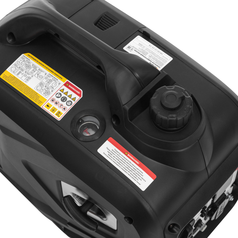 Генератор инверторный KR2200I, 2,2кВт, 230В, 4л, закрытый корпус, ручной старт KRANZ — фото