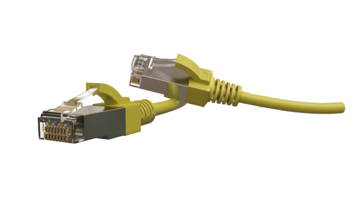 Hyperline PC-LPT-SFTP-RJ45-RJ45-C6-3M-LSZH-YL Патч-корд RJ-45/RJ-45, экранированный S/FTP, категория 6 (100% Fluke Component Tested), 28AWG, LSZH, 3 м, желтый