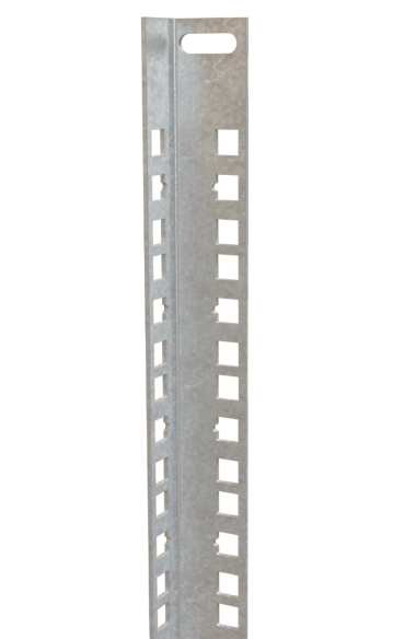 Hyperline CPR19-15U-ZN 19'' монтажный профиль высотой 15U, для шкафов TWB, оцинкованный (2 шт. в комплекте) — фото