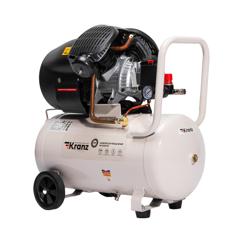 Компрессор воздушный KR-2200/50, 2200Вт, 400 л/мин, 50л KRANZ — фото