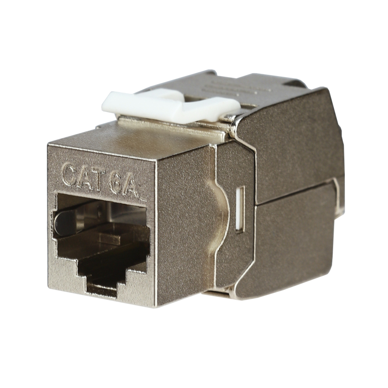 Модуль Keystone Jack RJ-45 CAT 6A экранированный 110 IDC тип 180 градусов, самозажимной REXANT ПРОЕКТ — фото