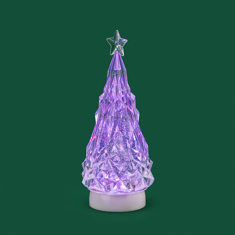 Фигура на подставке Елочка 12x12x28 см, RGB, питание 3xАА и провод USB NEON-NIGHT — фото
