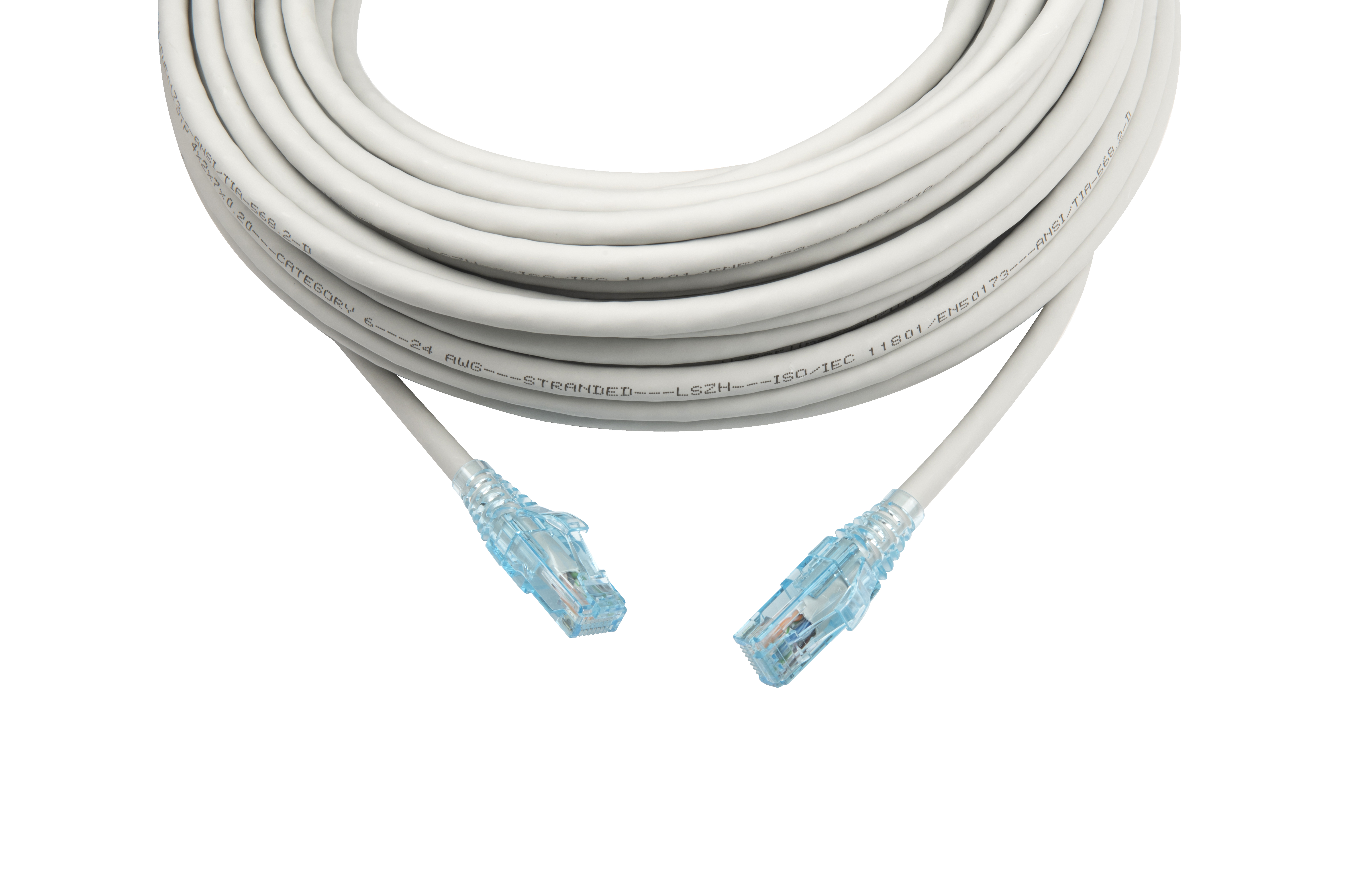 Hyperline PC-LPM-UTP-RJ45-RJ45-C6-20M-LSZH-GY Патч-корд U/UTP, Cat.6 (100% Fluke Component Tested), LSZH, 20 м, серый — фото