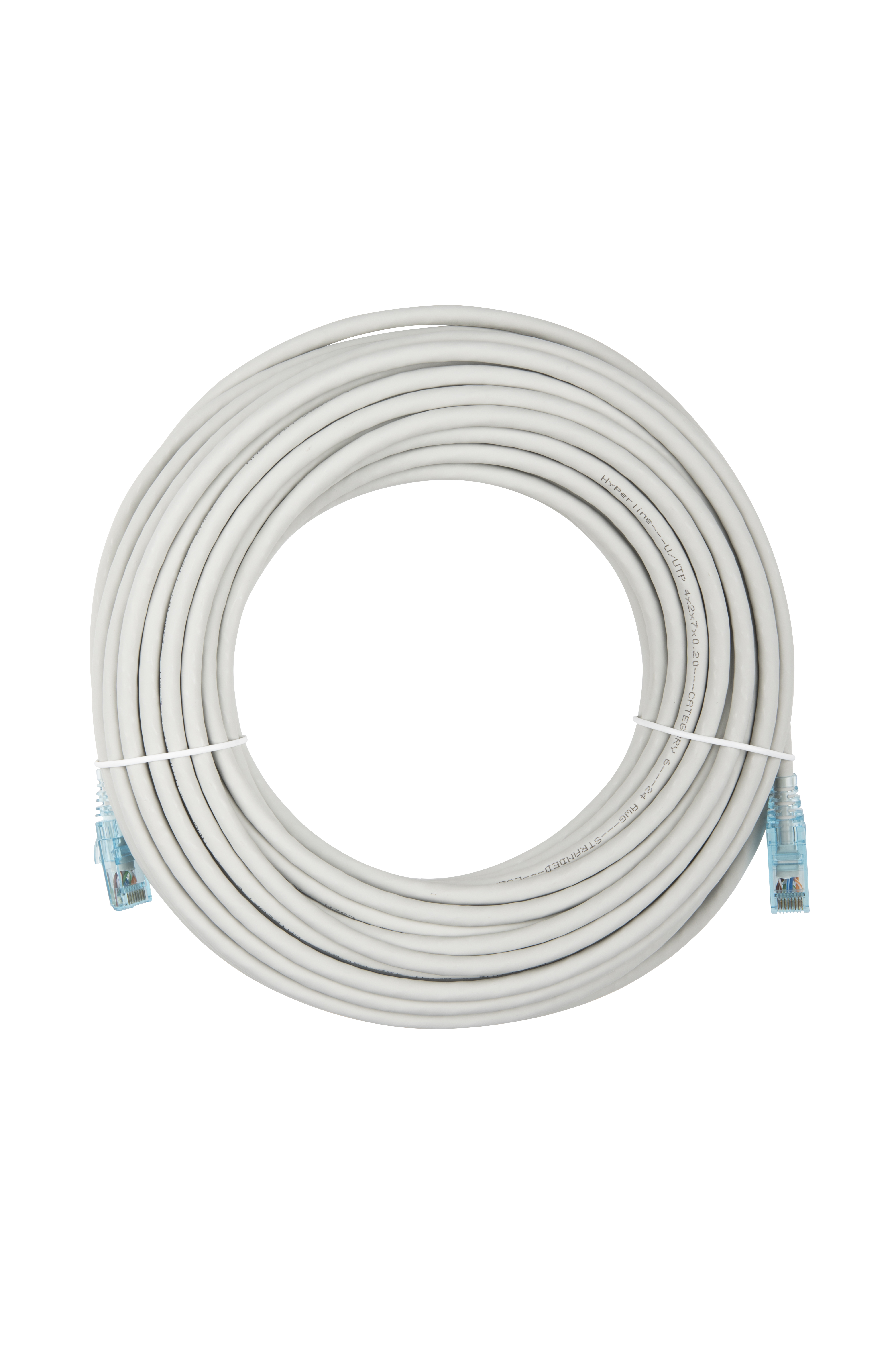 Hyperline PC-LPM-UTP-RJ45-RJ45-C6-20M-LSZH-GY Патч-корд U/UTP, Cat.6 (100% Fluke Component Tested), LSZH, 20 м, серый — фото