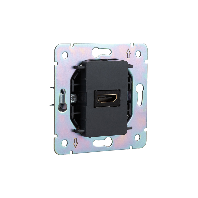 Розетка STRONG HDMI с/у антрацит KRANZ — фото
