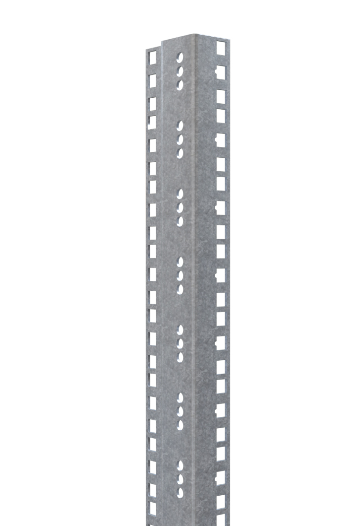 Hyperline CTR19-27U-ZN 19'' монтажный профиль высотой 27U, для шкафов серии TTBR, оцинкованный (2 шт. в комплекте) — фото