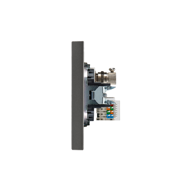 Розетка STRONG компьютерная RJ45 кат6 + TV с/у графит KRANZ — фото