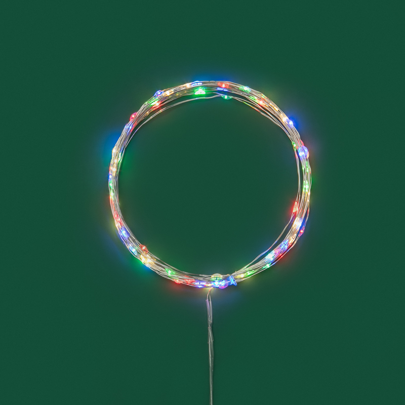 Гирлянда светодиодная Роса 10м 100 LED МУЛЬТИКОЛОР IP20 3хАА (в комплект не входят) NEON-NIGHT — фото