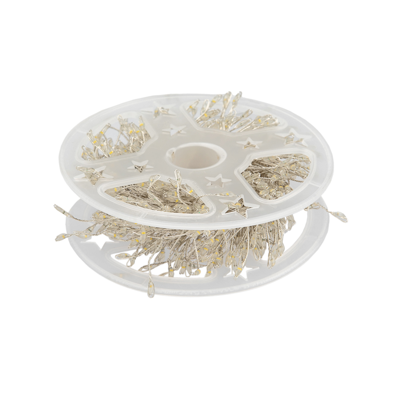 Гирлянда светодиодная Роса Фейерверк c трансформатором 6м 600 LED ЯНТАРНЫЙ IP44 230В с пультом NEON-NIGHT — фото