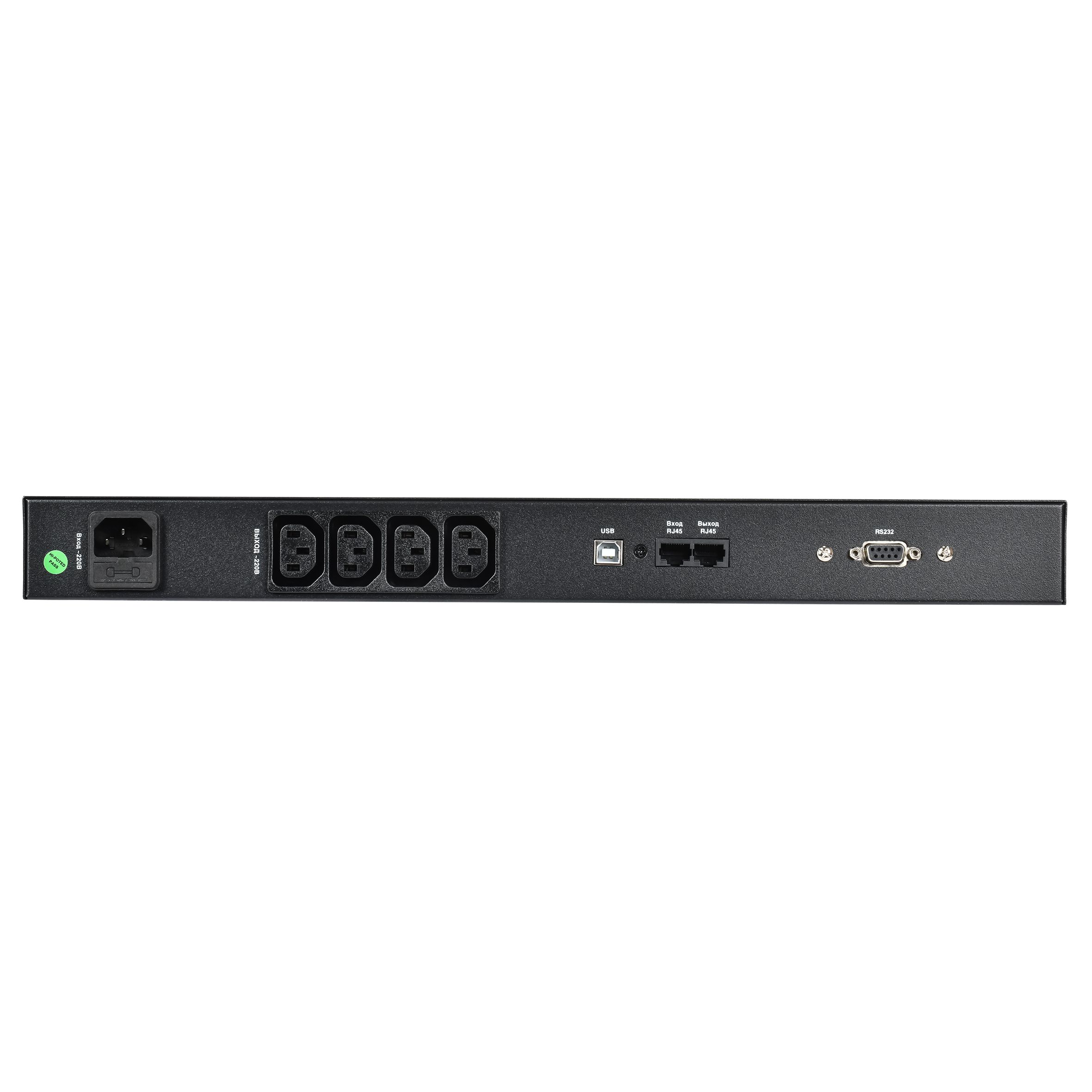 ITK ELECTRA LR ИБП 1U Линейно-интерактивный 750ВА/450Вт LCD АКБ 2х8AH 4хC13 USB RS232 — фото