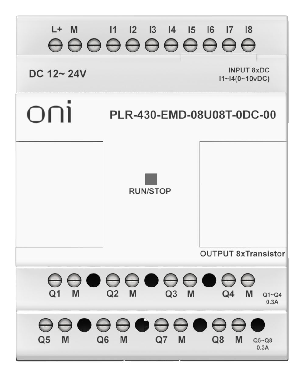 ПЛК 430 Модуль расширения входов выходов 4 DI 4 UI (0-10 В/DI) 8 TO 24В DC ONI — фото