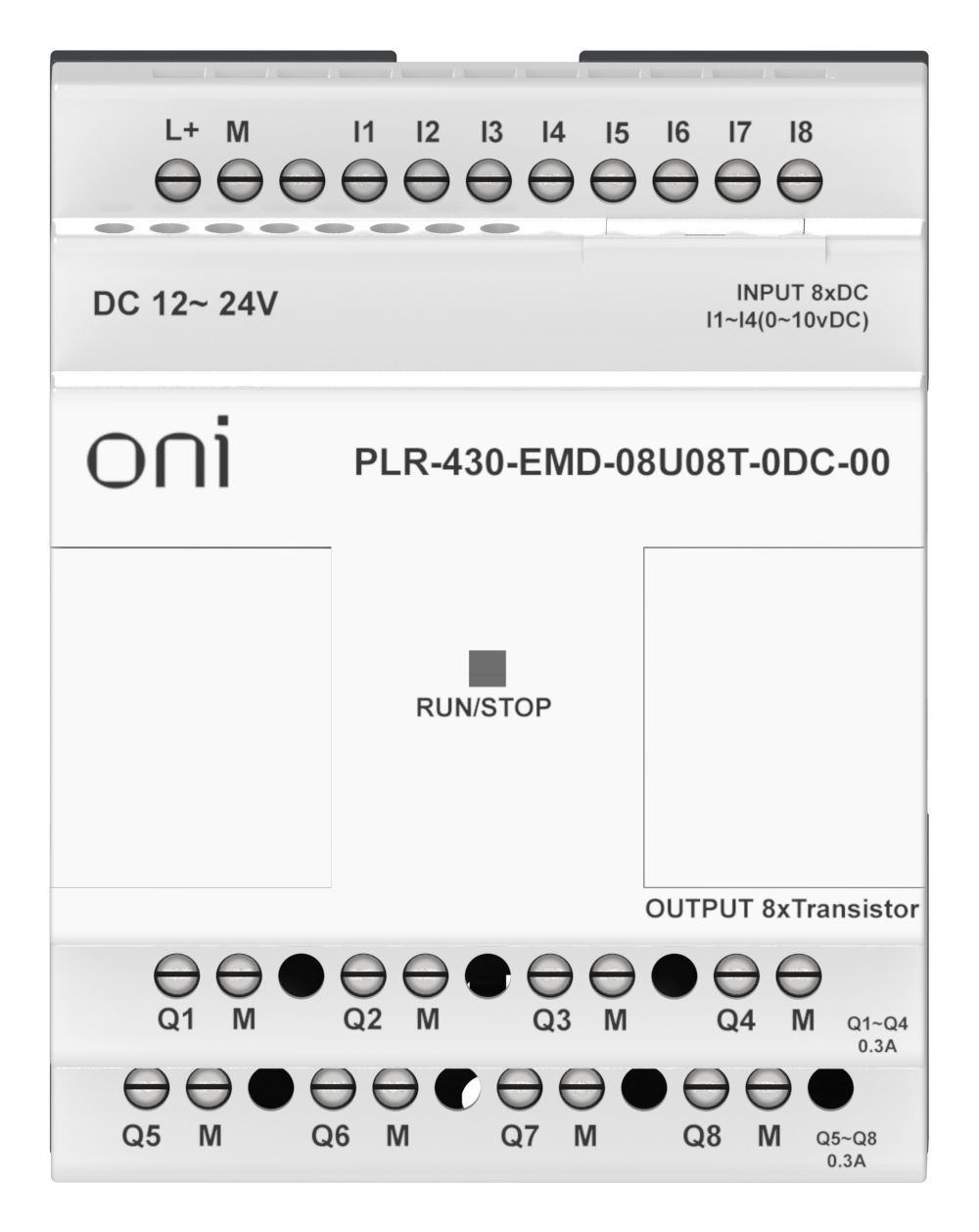 ПЛК 430 Модуль расширения входов выходов 4 DI 4 UI (0-10 В/DI) 8 TO 24В DC ONI — фото