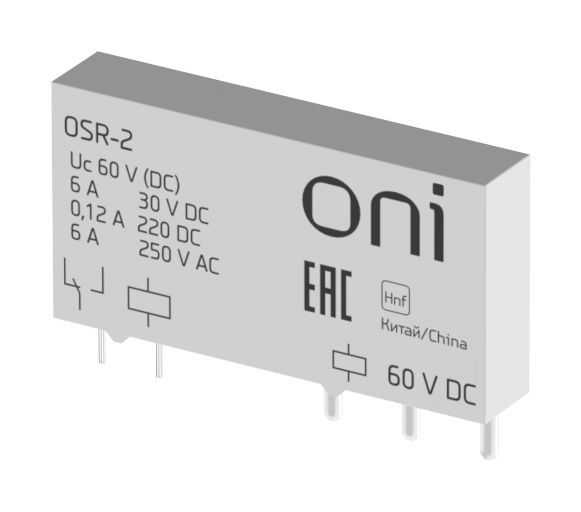 Реле ультратонкое OSR-2 1 перекидной контакт 60В DC ONI