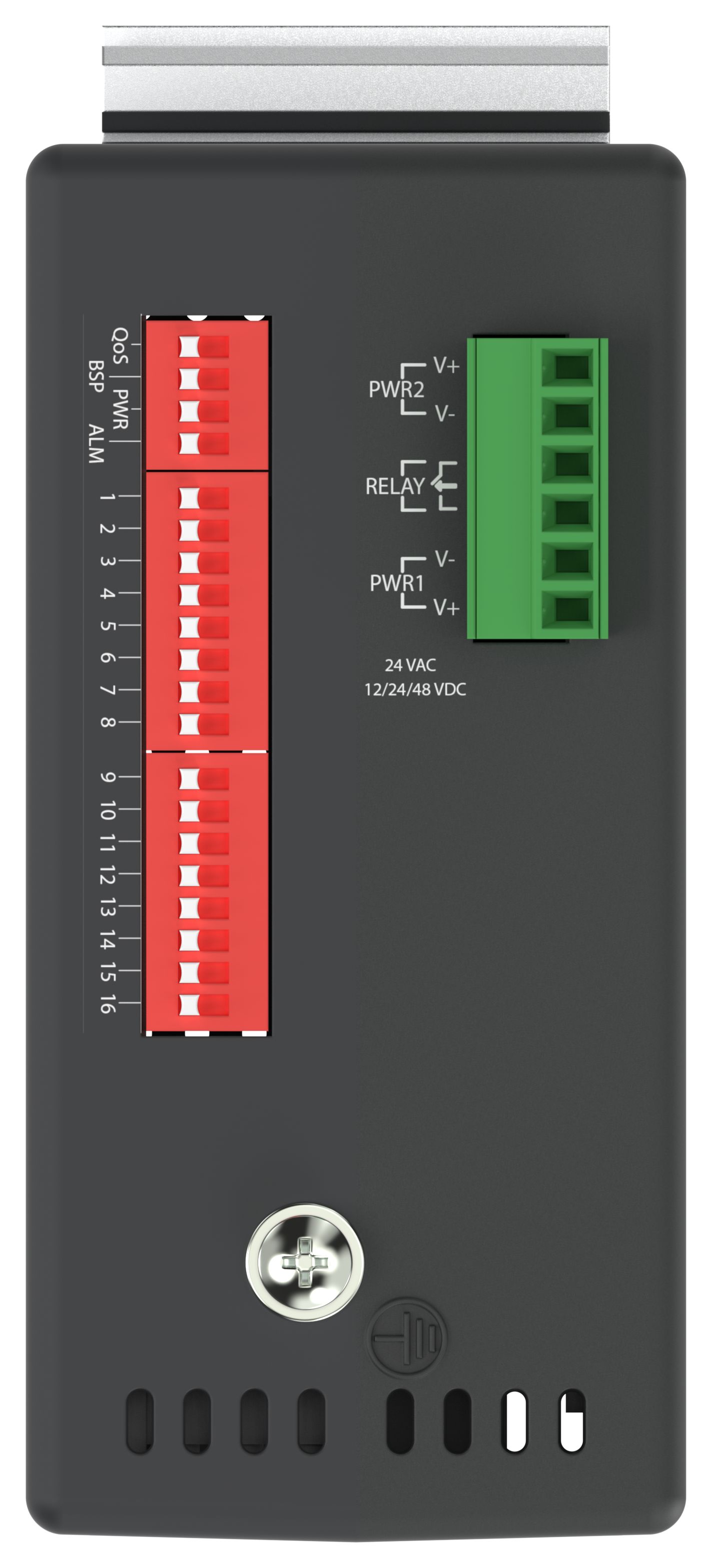 Коммутатор промышленный неуправляемый ISU-430 Ethernet 16 портов 10/100BaseT разъем RJ45 24В AC/12/24/48В DC с резервированием ONI — фото