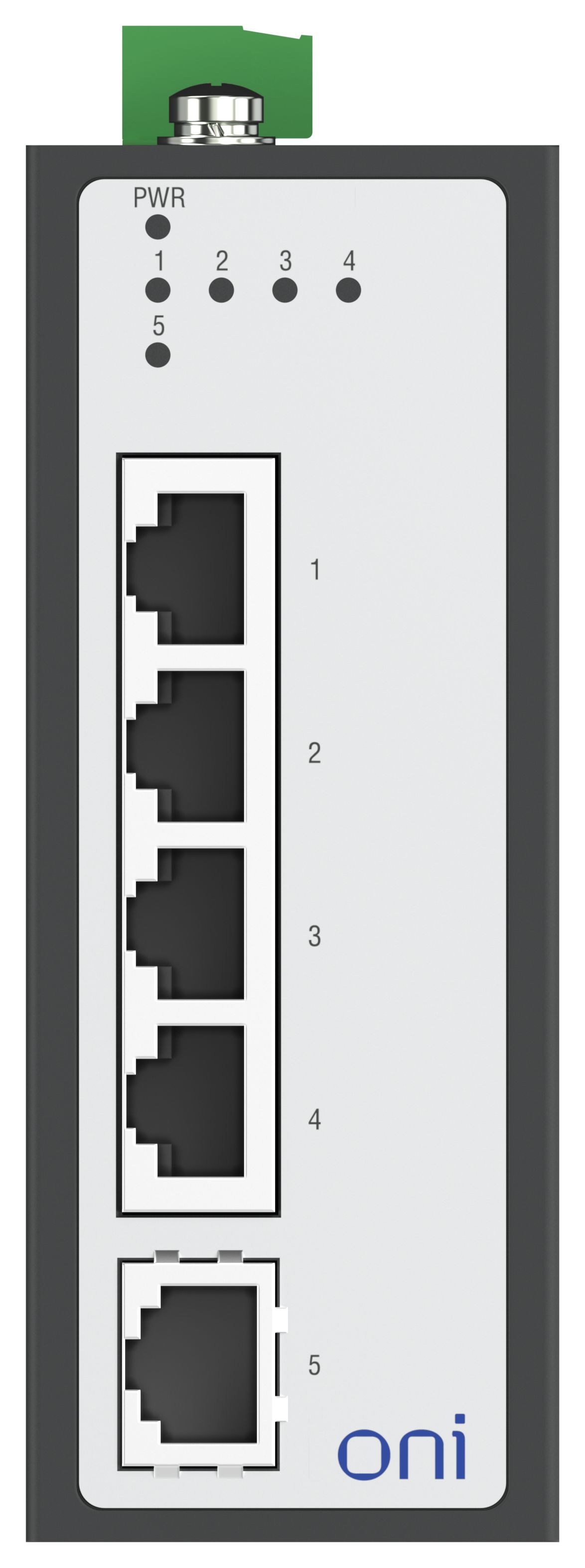 Коммутатор промышленный неуправляемый ISU-450 Ethernet 5 портов 10/100/1000BaseT разъем RJ45 24В AC/12/24/48В DC с резервированием ONI — фото