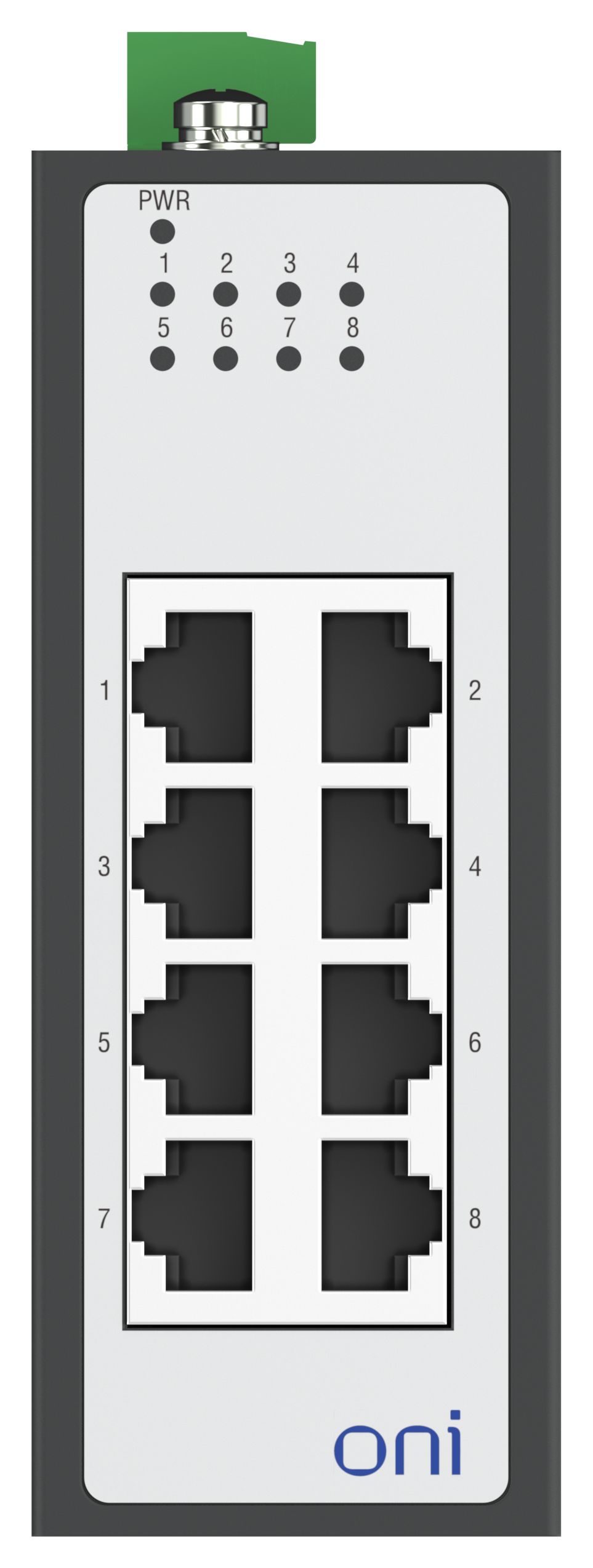 Коммутатор промышленный неуправляемый ISU-430 Ethernet 8 портов 10/100BaseT разъем RJ45 24В AC/12/24/48В DC с резервированием ONI — фото
