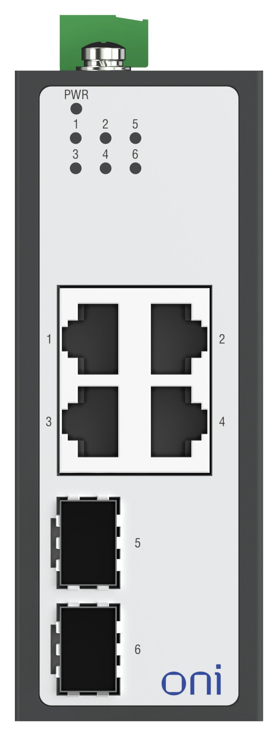 Коммутатор промышленный неуправляемый ISU-450 Ethernet 2 SFP слота 100/1000BaseX 4 порта 10/100/1000BaseT разъем RJ45 с PoE 48В DC с резервированием ONI — фото