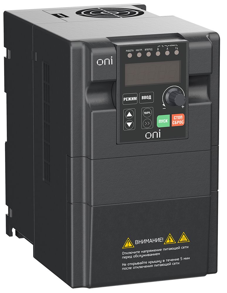 Преобразователь частоты A150 220В 1Ф 1,5кВт 7А ONI
