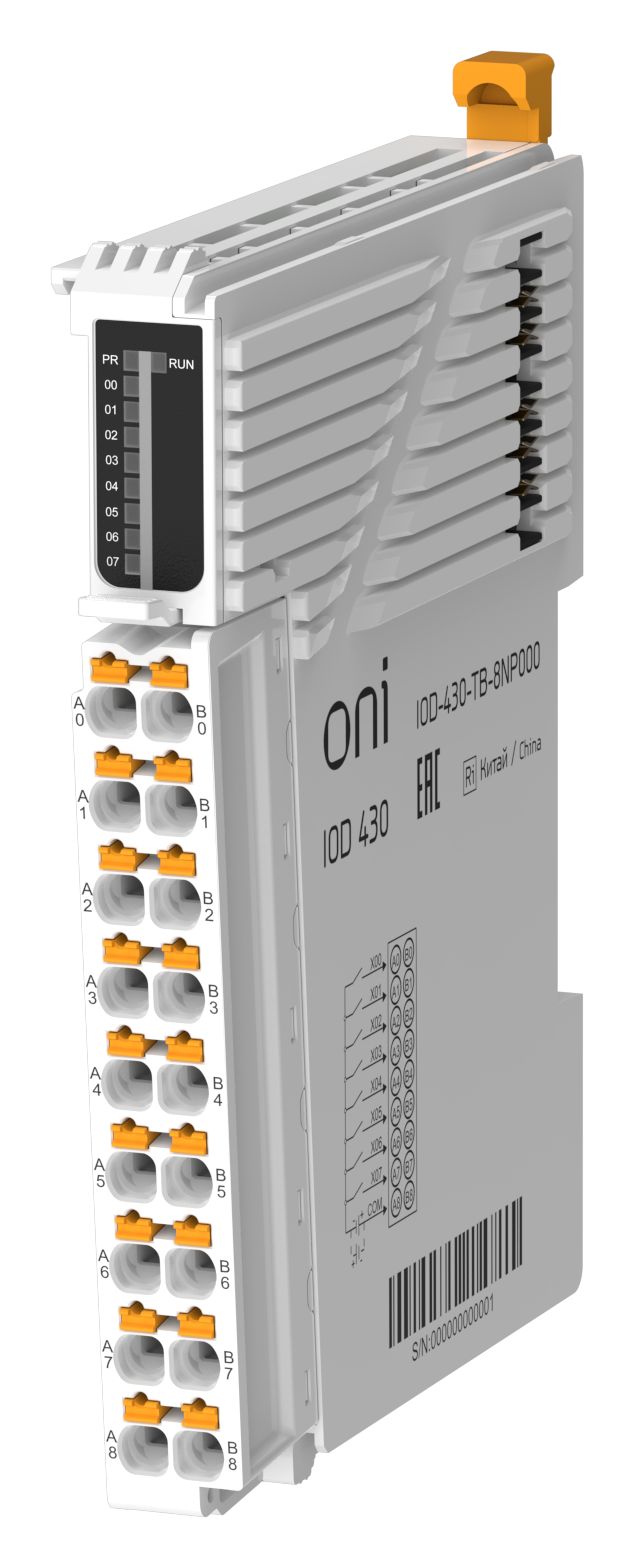 IOD 430 Модуль дискретного ввода 8 сигналов NPN/PNP ONI — фото