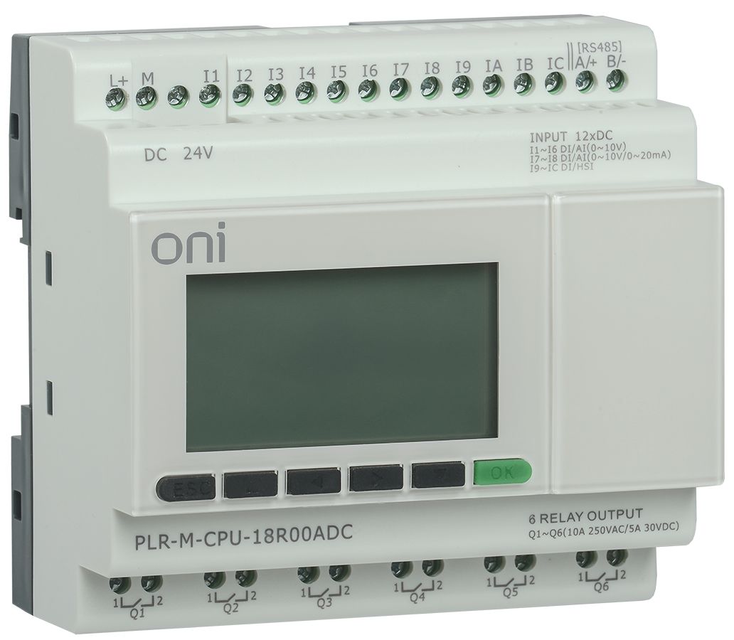 Микро ПЛК PLR-M. CPU DI12/DO06(R) 24В DC ONI