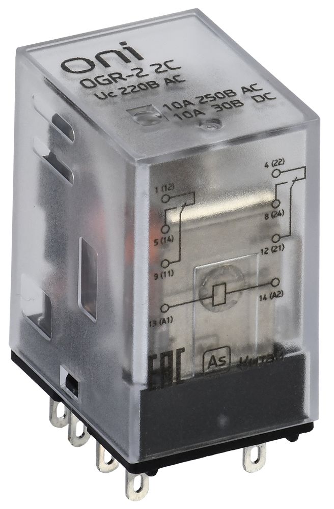 Реле общего назначения OGR-2 2C 220В AC ONI