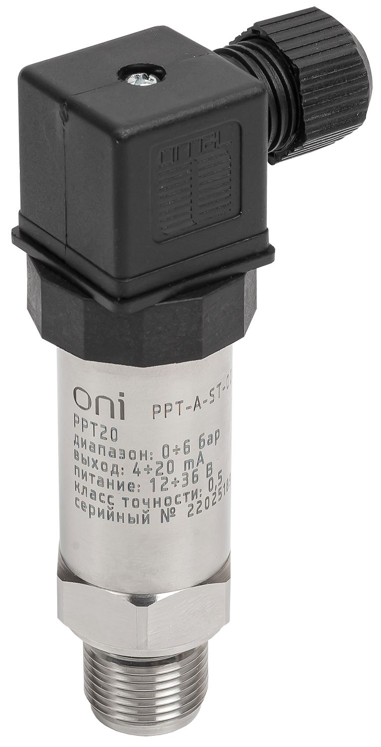 Преобразователь абсолютного давления PPT20 0,5% 0-6Бар 4-20мА M20 DIN43650 ONI